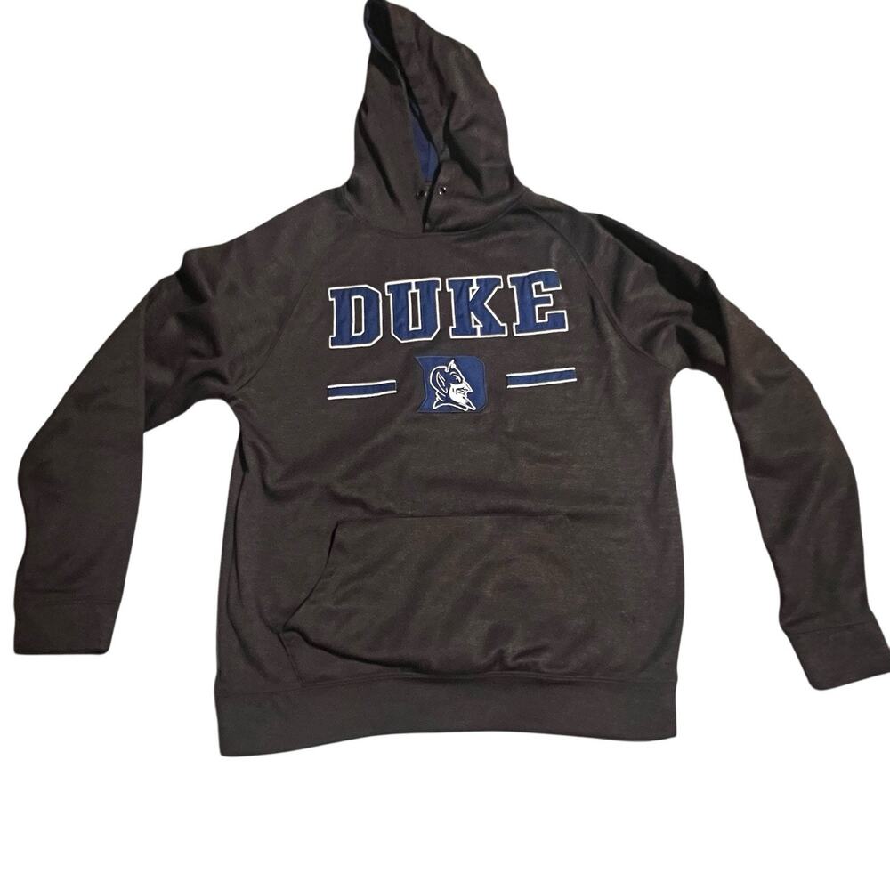 Men's Colosseum Duke Blue Devils Hoodie Sweatshirt Gray Heather Graphite Medium